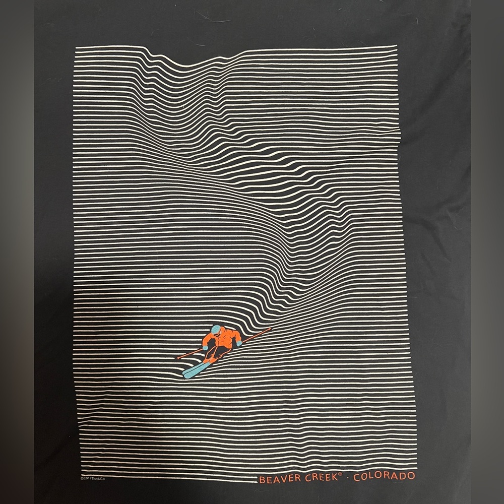 Navy Beaver Creek T-Shirt with Skier Design